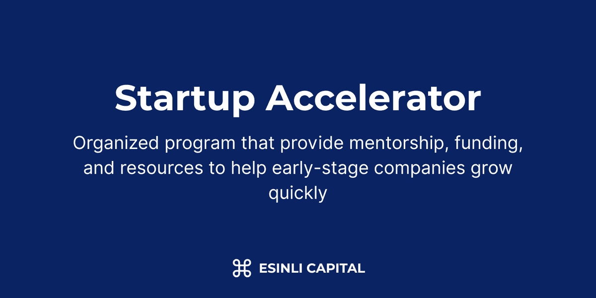 Startup Accelerator Programs: Organized programs that provide mentorship, funding, and resources to help early-stage companies grow quickly