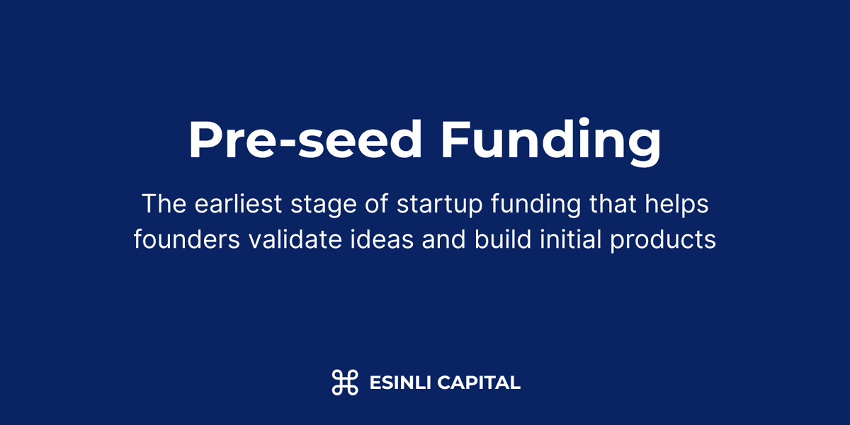 Pre-seed Funding: The earliest stage of startup funding that helps founders validate ideas and build initial products