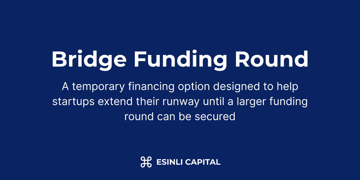 Bridge Funding Round: A temporary financing option designed to help startups extend their runway until a larger funding round can be secured