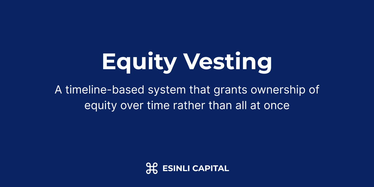 Equity Vesting: A timeline-based system that grants ownership of equity over time rather than all at once